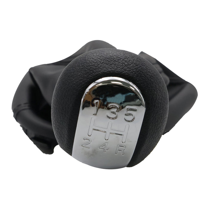 DURAFORCE 1x Gear Shift Knob 5 Speed With Boot Chrome For 11-16 Chevrolet Spark 1.2L