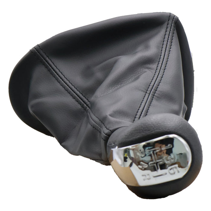 DURAFORCE 1x Gear Shift Knob 5 Speed With Boot Chrome For 11-16 Chevrolet Spark 1.2L