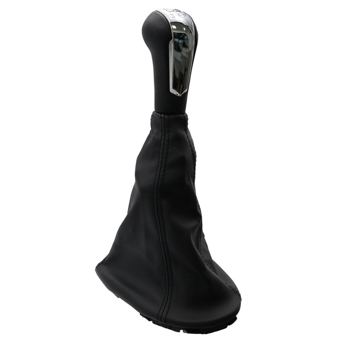 DURAFORCE 1x Gear Shift Knob 5 Speed With Boot Chrome For 11-16 Chevrolet Spark 1.2L