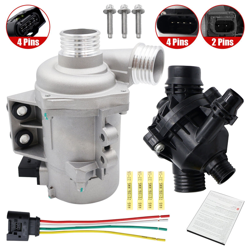 DURAFORCE Water Pump W/Thermostat &Bolt For BMW 128i 325i 328i 528i 530i X3 11517586925