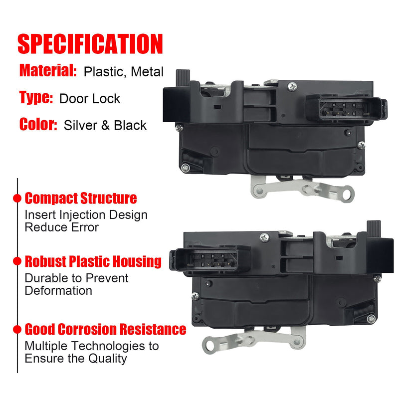 DURAFORCE 2x Rear Door Lock Actuator for Ford Escape 01-07 Mercury Mariner 05-07 937640