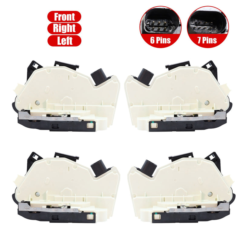 DURAFORCE 4Pcs Door Lock Actuator 7+6 Pins Front & Rear For Audi A1 Seat Ibiza Volkswagen