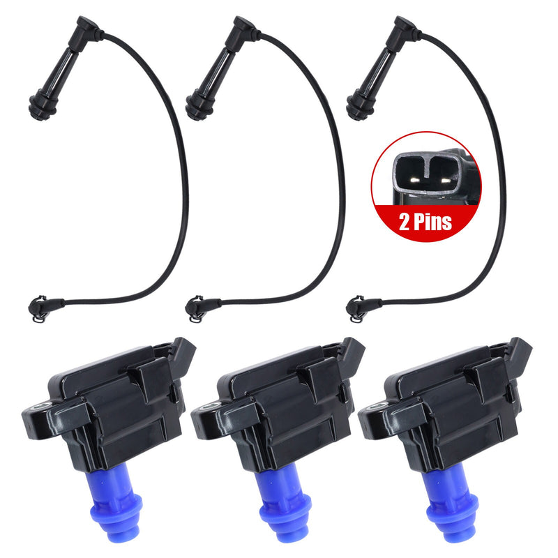 DURAFORCE 3X Ignition Coil With Wireset 9091902216 for 98-05 LEXUS IS300 TOYOTA SUPRA