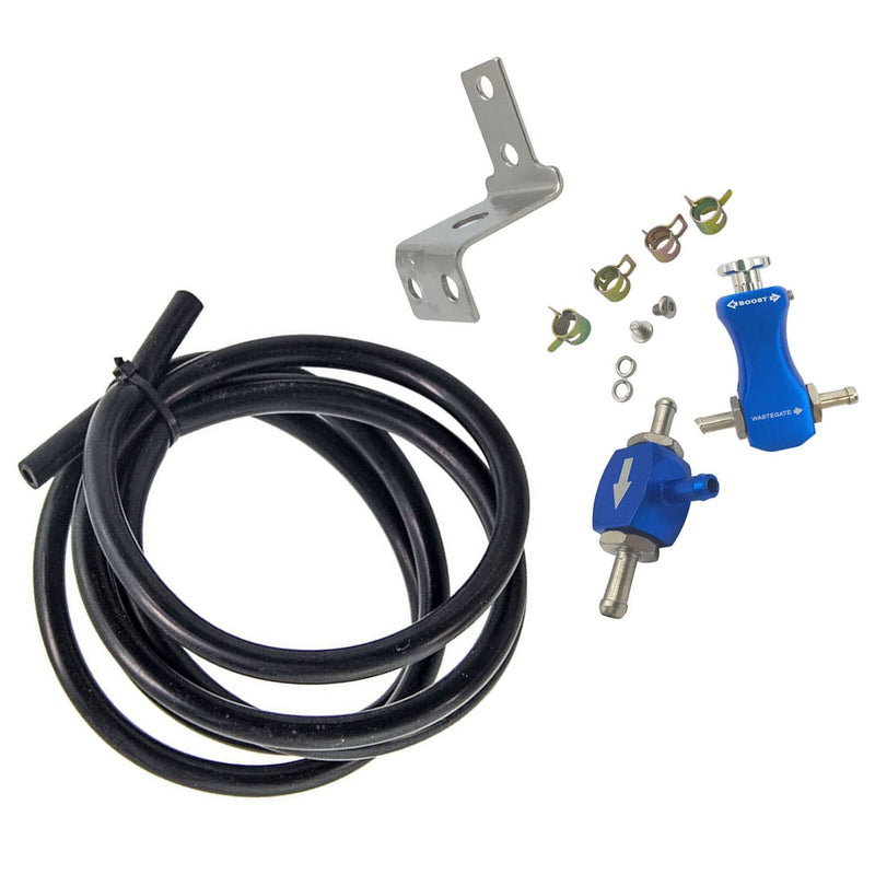 DURAFORCE Boost Controller MBC Valve Kit Smart Turbo Boost Tee Manual Turbo Blue Universal