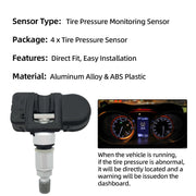DURAFORCE For Mercedes-Benz CL63 CLK500 E550 4X Tire Pressure Senso TPMS A0009057200