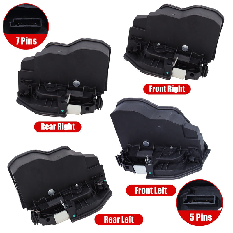 DURAFORCE 4*Door Lock Latch Actuator Front & Rear Side 51217202143 Fit For BMW E90 E60