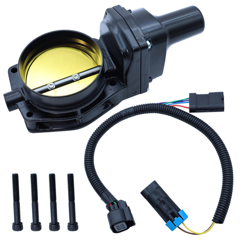 DURAFORCE 92mm Black Drive By Wire Throttle Body W/Harness For LS6 LS3 LS7 L99 12605109