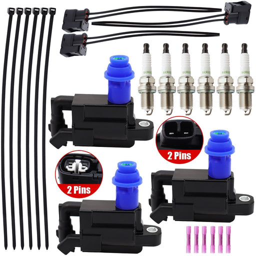 DURAFORCE 6XSpark Plug & 3XIgnition Coil & Connector Set For Lexus IS300 GS300 3.0L UF228