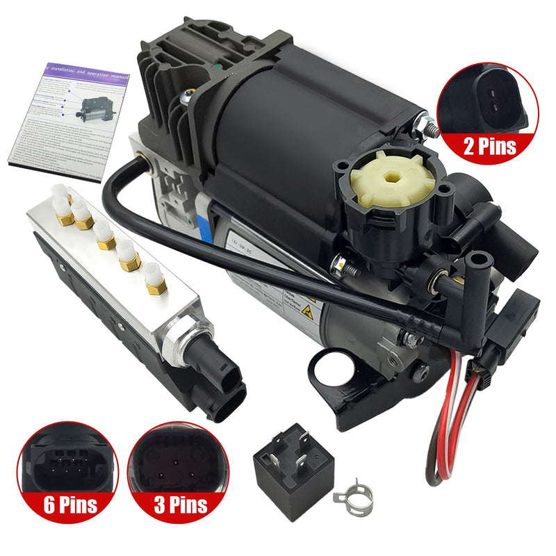 DURAFORCE For Mercedes CLS500 Air Ride Suspension Compressor Pump + Valve Block 2193200004