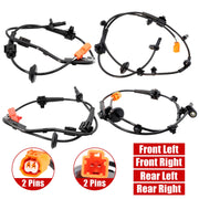 DURAFORCE 4X Front Rear ABS Wheel Speed Sensor Right & Left Side Fits 2007-2008 Honda Fit