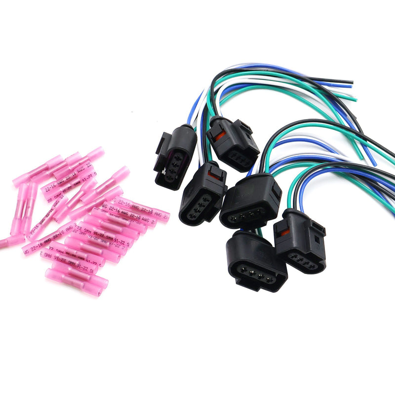 DURAFORCE For VW Audi 1J0973724 6x Ignition Coil Connector Harness Plug Wiring W/Terminals