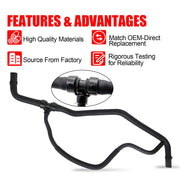 DURAFORCE HVAC Heater Hose Assembly 626329 With 2 Clamps 55038163A 55038163AE