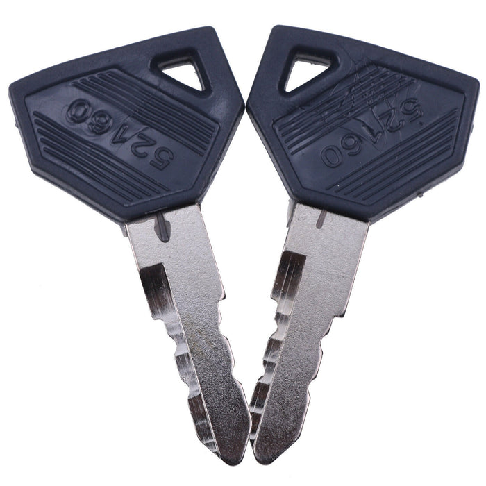 DURAFORCE 2 Pcs Ignition Keys LVA803606 for John Deere 2210 2305 2320 2520 2720 4010 4100