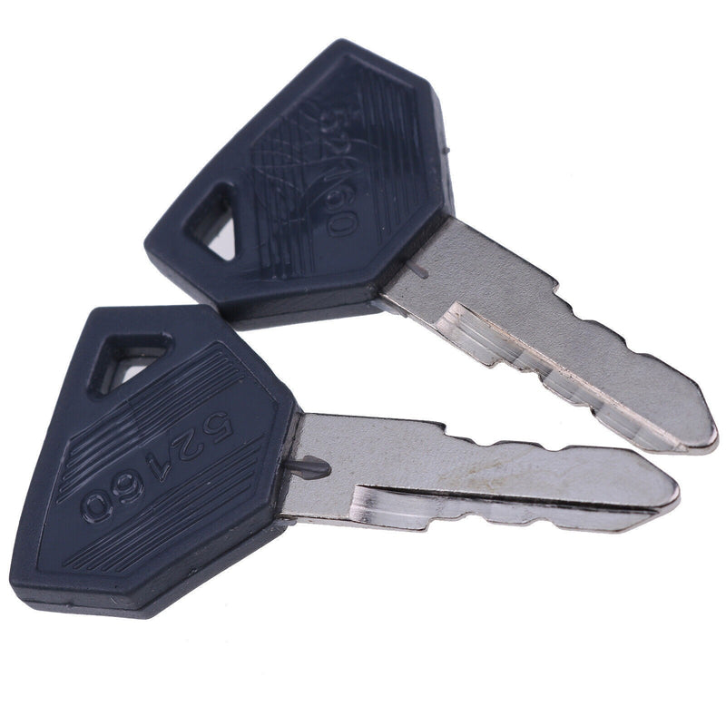 DURAFORCE 2 Pcs Ignition Keys LVA803606 for John Deere 2210 2305 2320 2520 2720 4010 4100
