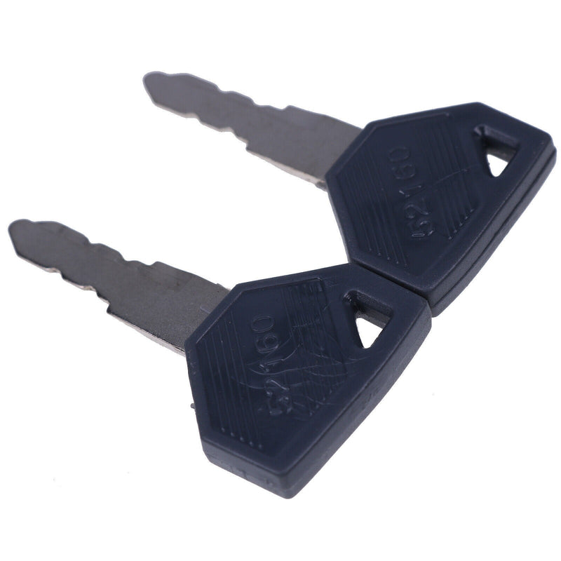 DURAFORCE 2 Pcs Ignition Keys LVA803606 for John Deere 2210 2305 2320 2520 2720 4010 4100