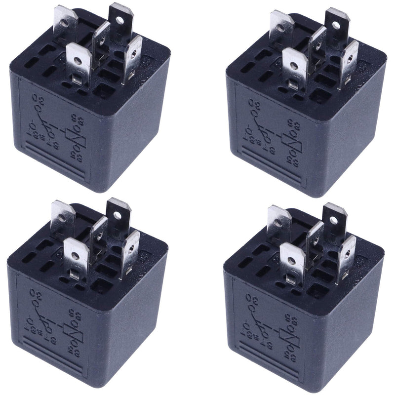DURAFORCE 4X 12V 5-Terminal Relay RE68327 for John Deere 310E 410D 710D 335C 435C 437D
