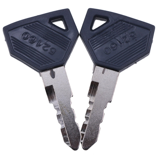 DURAFORCE 2 Pcs Ignition Keys 198360-52160 for Yanmar Excavator Grader Dozer John Deere