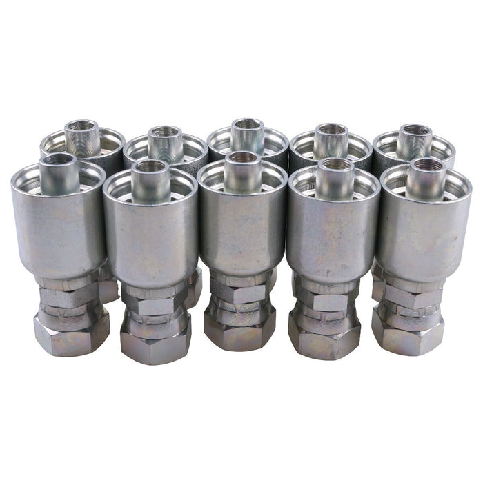 DURAFORCE 10PCS Hydraulic Hose Fitting With 1/2" Female JIC 10643-8-8 1064388 for Parker
