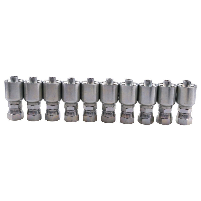 DURAFORCE 10PCS Hydraulic Hose Fitting With 1/2" Female JIC 10643-8-8 1064388 for Parker