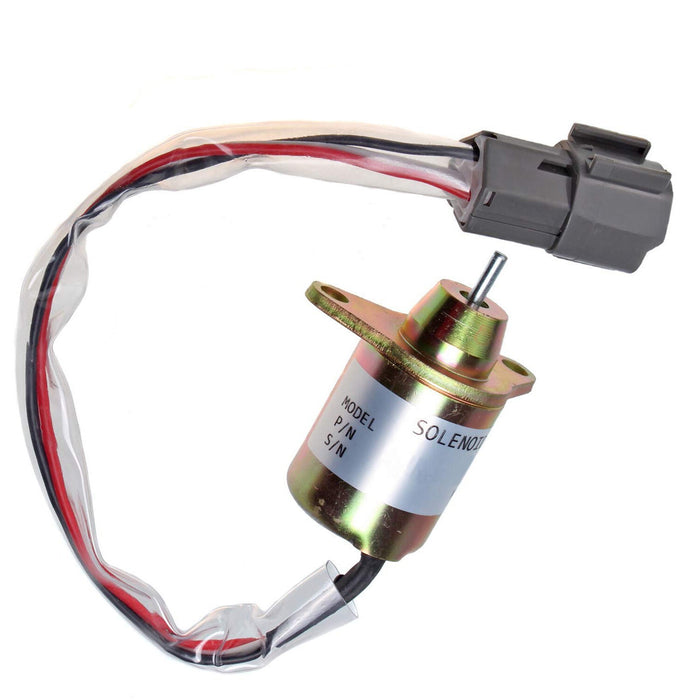 DURAFORCE 12V Fuel Shutoff Solenoid M810324 for John Deere Excavator E18ZS 26G PC4 27D 17D