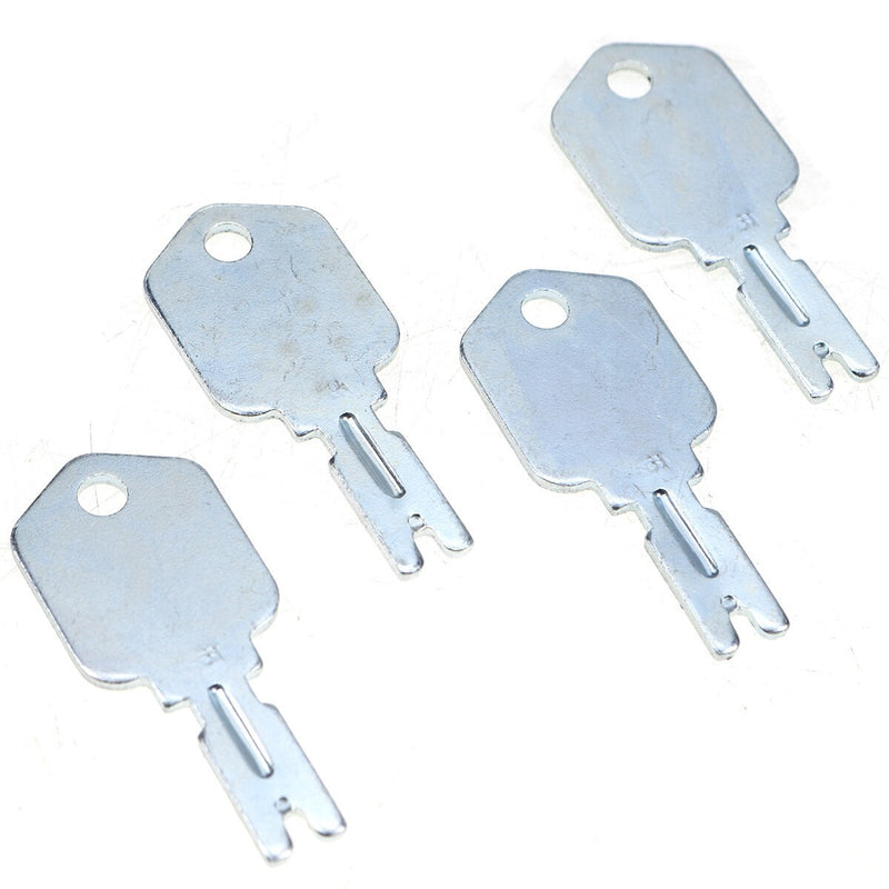 DURAFORCE 4Pcs for Clark Crown Gradall Gehl Hyster Komatsu Yale #166 Forklift Ignition Key