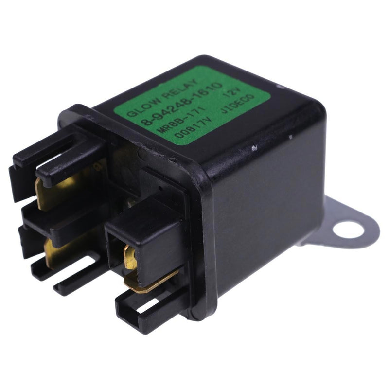 DURAFORCE 12V Glow Plug Relay 8942481610 for Isuzu 4JA1 4JB1 Hitachi EX27U EX30U EX35U