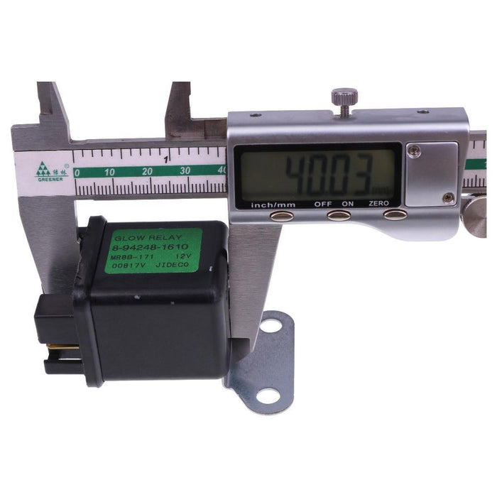 DURAFORCE 12V Glow Plug Relay 8942481610 for Isuzu 4JA1 4JB1 Hitachi EX27U EX30U EX35U