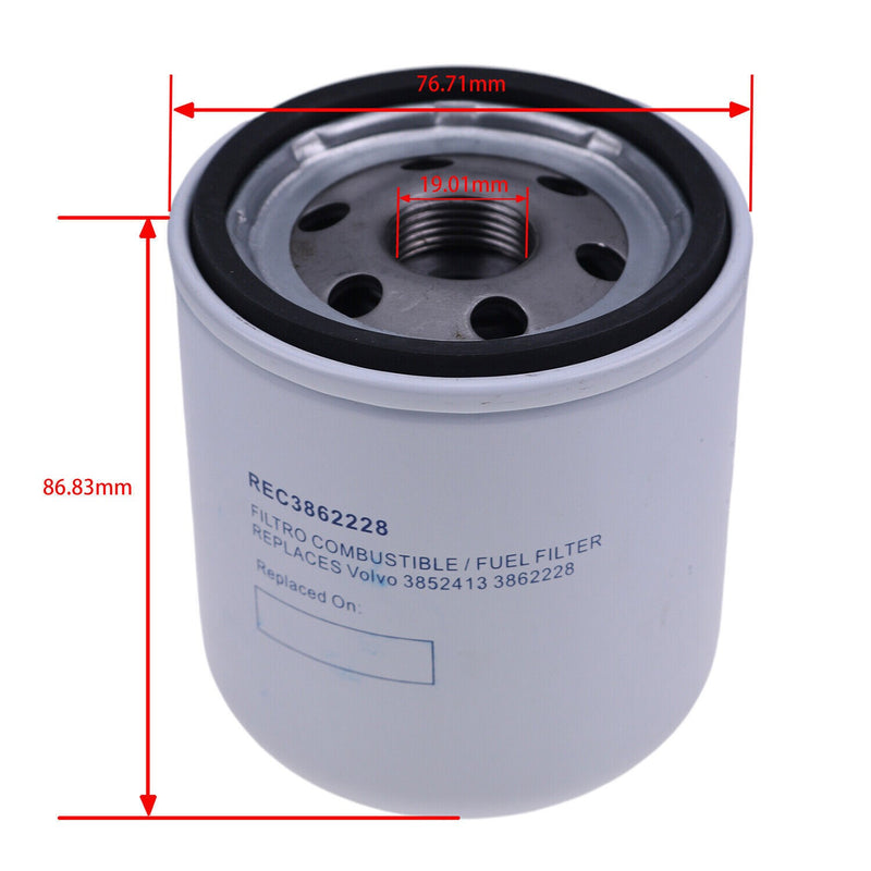 DURAFORCE Fuel Filter 3862228 for Volvo Penta Stern Drive SX 3.0L 4.3 5.0 5.7 5.8 8.2L