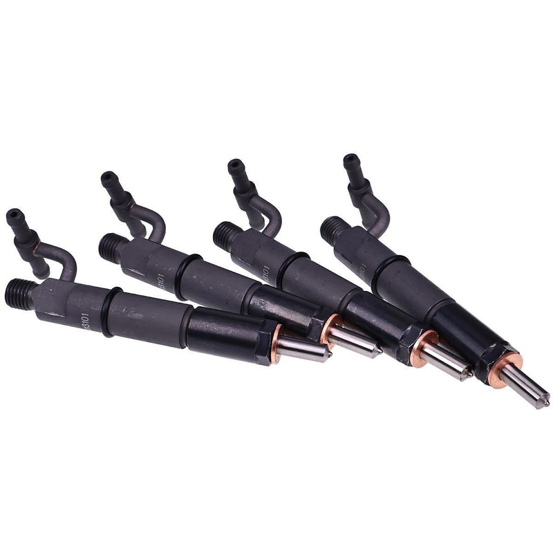 DURAFORCE 4Pcs Fuel Injector 6204-11-3101 for Komatsu 4D95LE-2D 4D95LE-2A 4D95LE-2B PC60-7