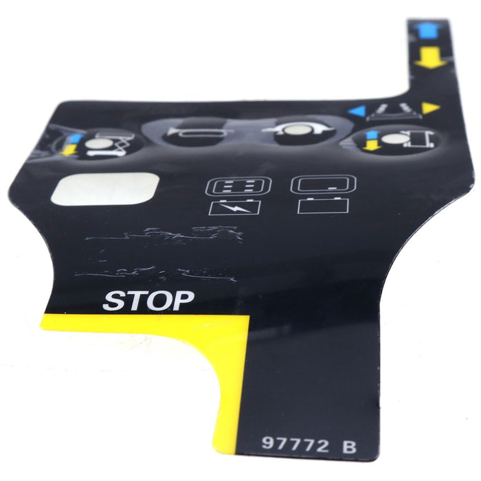 DURAFORCE Control Box Overlay Decal 97772GT for Genie GR-12 GR-15 GR-20 GS-1530 GS-1930