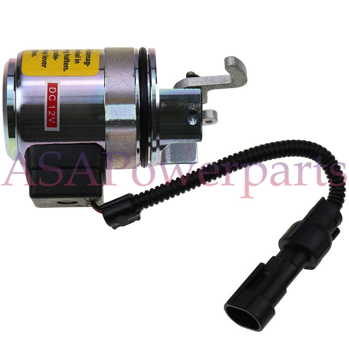 DURAFORCE 12V Stop Solenoid ZM 2904956 for Volvo L32 L35 ZL402C ZL502C ZL30 L30B L32B L35B