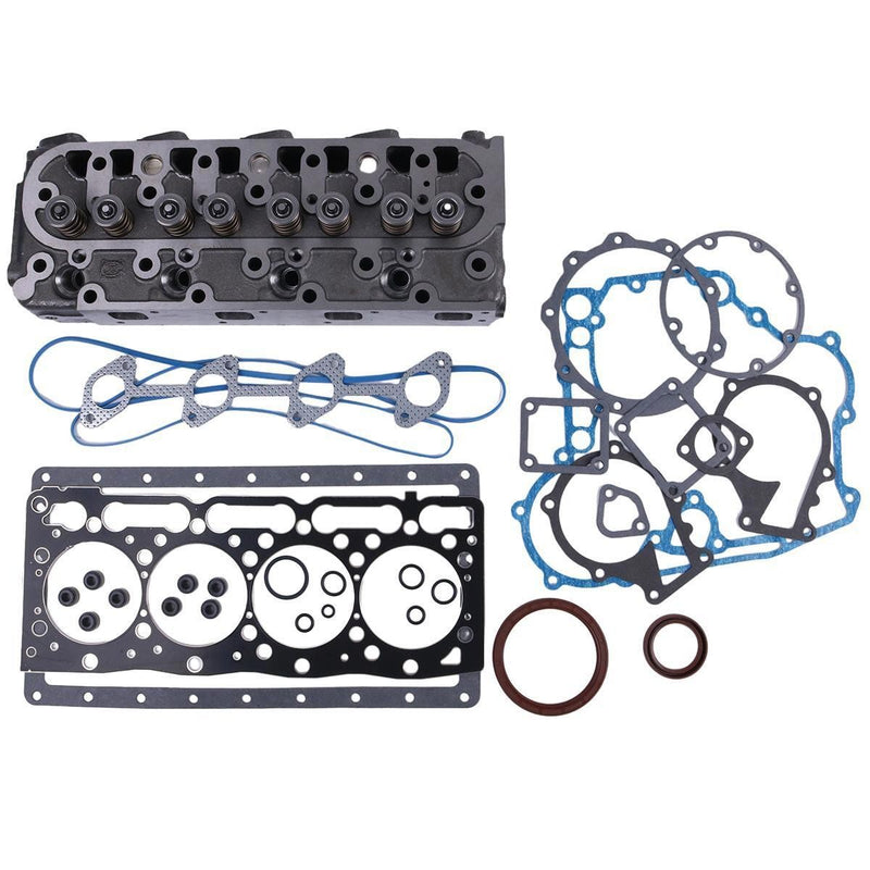 DURAFORCE Complete Cylinder Head & Full Gasket Kit for Kubota Engine V1505 V1505-E2B