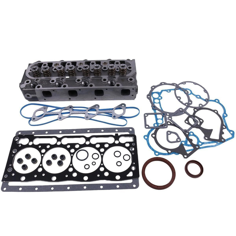 DURAFORCE Complete Cylinder Head & Full Gasket Kit for Kubota Engine V1505 V1505-E2B