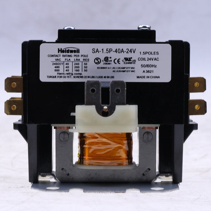 DURAFORCE 24V AC Coil Definite Purpose Contactor SA-1.5P-40A-24V for Air Condition