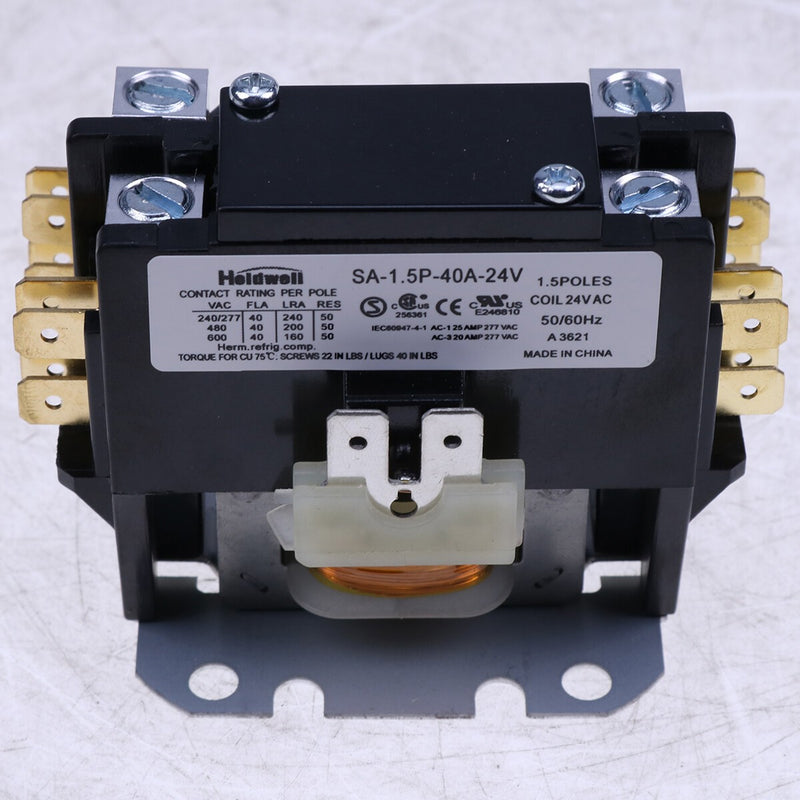 DURAFORCE 24V AC Coil Definite Purpose Contactor SA-1.5P-40A-24V for Air Condition