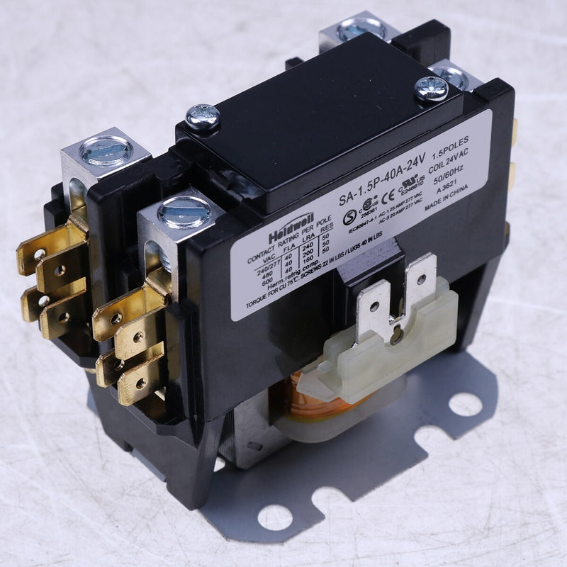 DURAFORCE 24V AC Coil Definite Purpose Contactor SA-1.5P-40A-24V for Air Condition