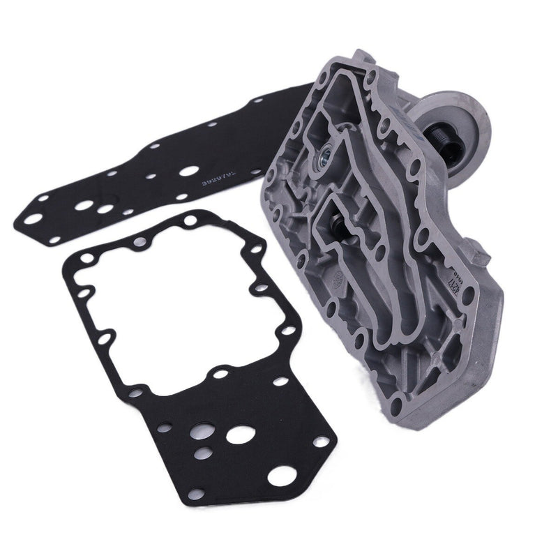 DURAFORCE Oil Filter Support Head Cooler Cover 4934218 for Cummins Engine B5.9L 6B 6BT