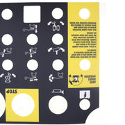 DURAFORCE Platform Control Panel Decal 72081 72081GT for Genie Z-34/22N Z-34/22 DC Z-34/22