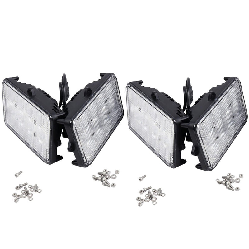 DURAFORCE 4Pcs 6"x4" LED Cab Light 6500K AH159332 for John Deere 9410 9510 9610 9400 9500