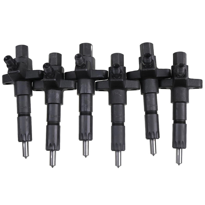 DURAFORCE 6 PCS Fuel Injector 1-15300250-2 for Isuzu 6BD1 6BG1 Hitachi EX200-2 EX200-3