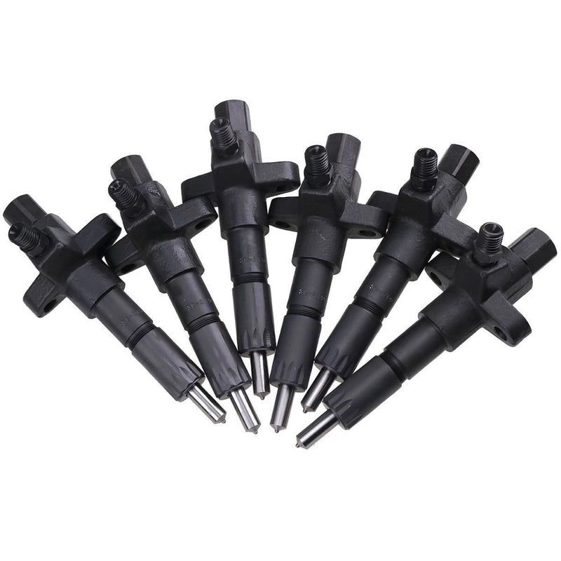 DURAFORCE 6 PCS Fuel Injector 1-15300250-2 for Isuzu 6BD1 6BG1 Hitachi EX200-2 EX200-3