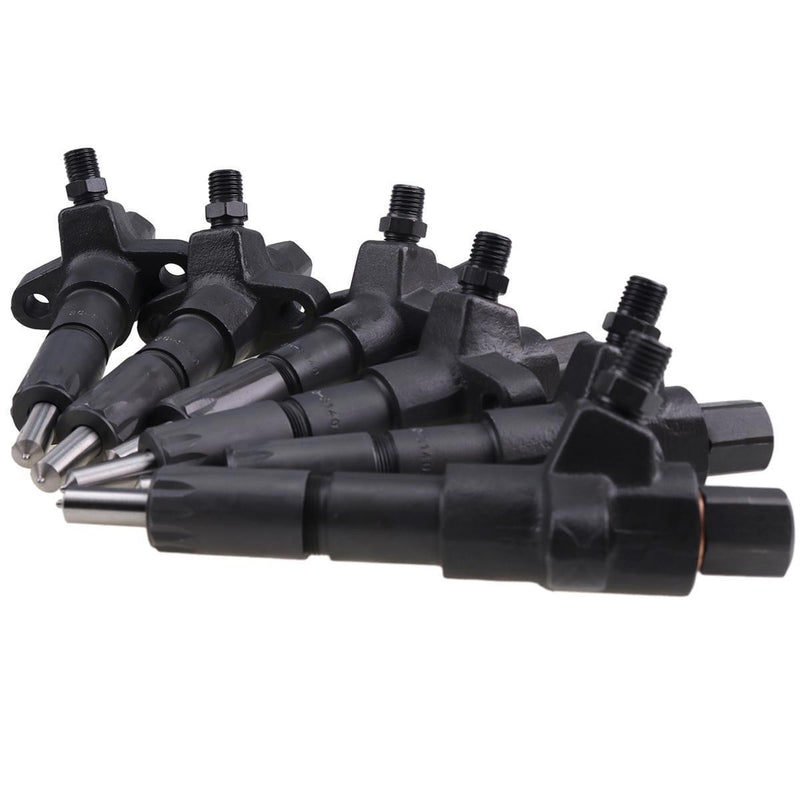 DURAFORCE 6 PCS Fuel Injector 1-15300250-2 for Isuzu 6BD1 6BG1 Hitachi EX200-2 EX200-3