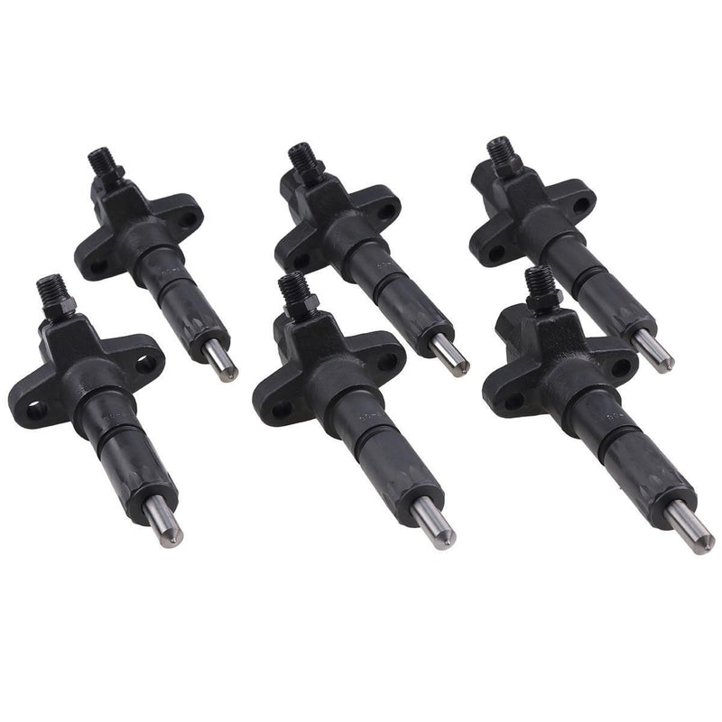 DURAFORCE 6 PCS Fuel Injector 1-15300250-2 for Isuzu 6BD1 6BG1 Hitachi EX200-2 EX200-3