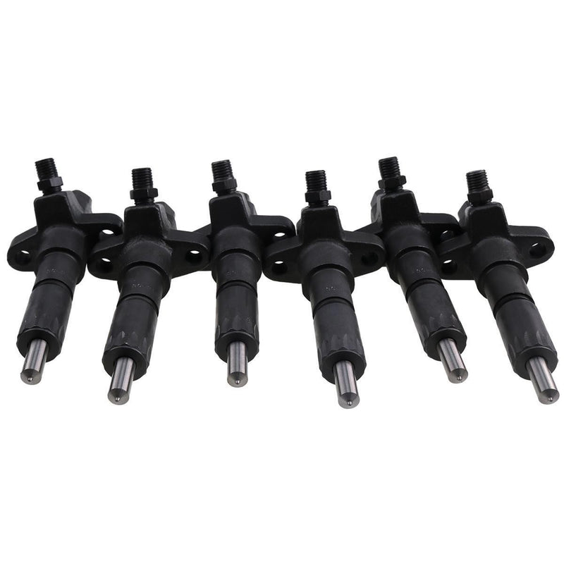DURAFORCE 6 PCS Fuel Injector 1-15300250-2 for Isuzu 6BD1 6BG1 Hitachi EX200-2 EX200-3