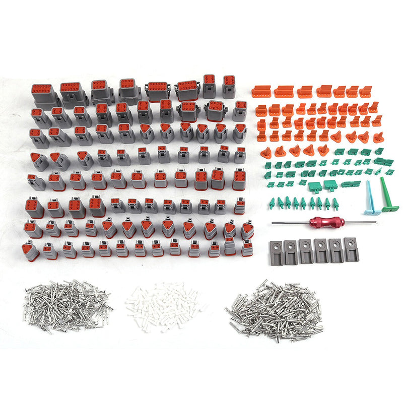 DURAFORCE 800Pcs Deutsch DT Connector Kit Stamped for 14 16 18 20 GA. WIRE
