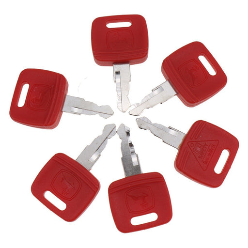 DURAFORCE 6Pcs Ignition Keys RE71557 for John Deere 9120 9230 9330 9410R 9430 9430T 9460R