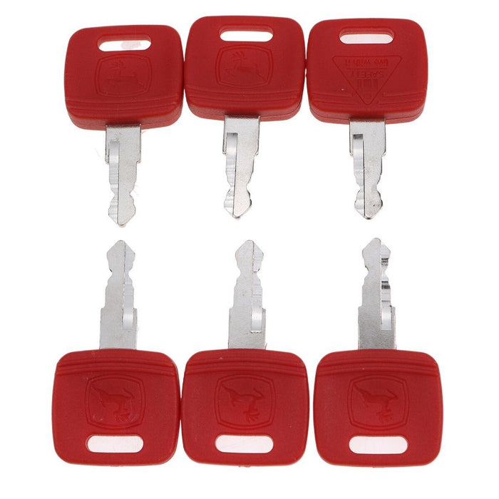 DURAFORCE 6Pcs Ignition Keys RE71557 for John Deere 9120 9230 9330 9410R 9430 9430T 9460R