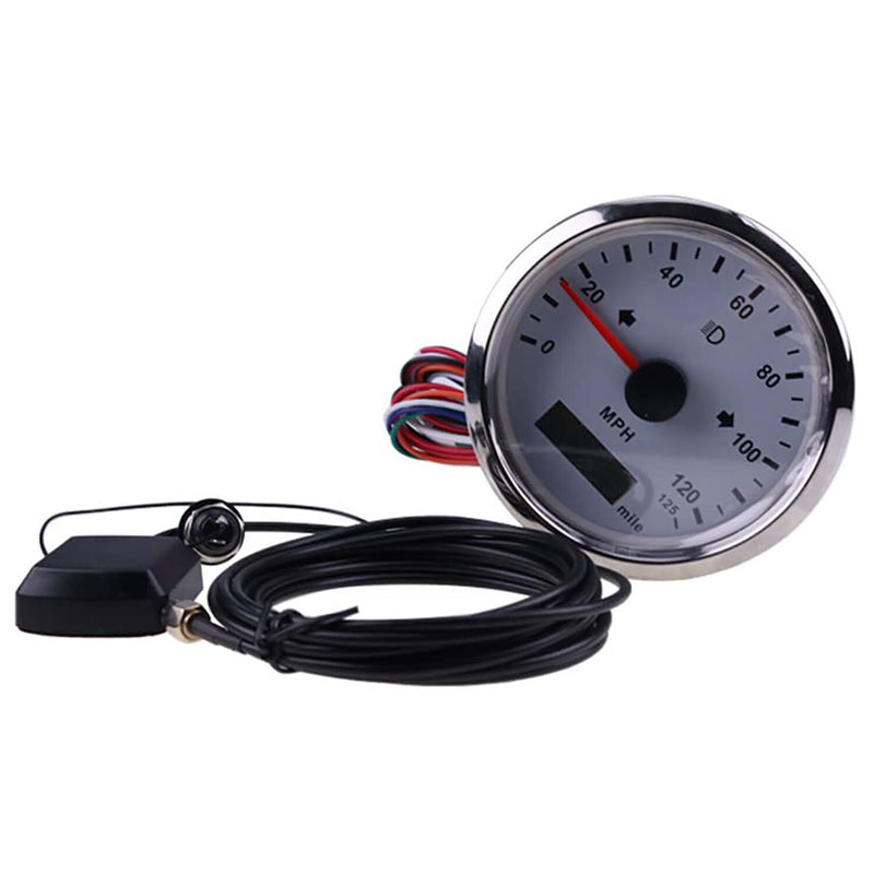 DURAFORCE GPS Speedometer 125MPH Adjustable for Boat Car 3 3/8 12V 24V with Backlight