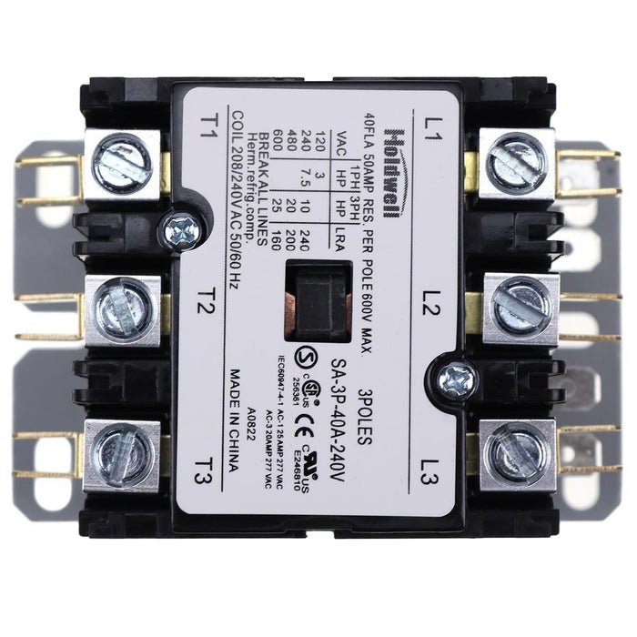 DURAFORCE 2X SA-3P-40A-240V Coil Definite Purpose Contactor 3 Poles 40 Amp 240V AC
