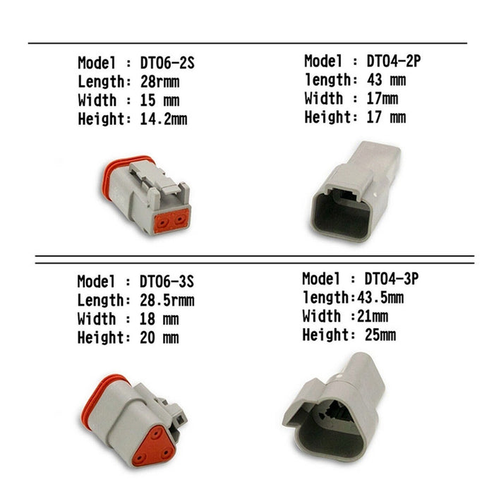 DURAFORCE 750 Pcs Deutsch DT Connector Plug Kit for 14 16 18 20 AWG Stamped Contact Kit